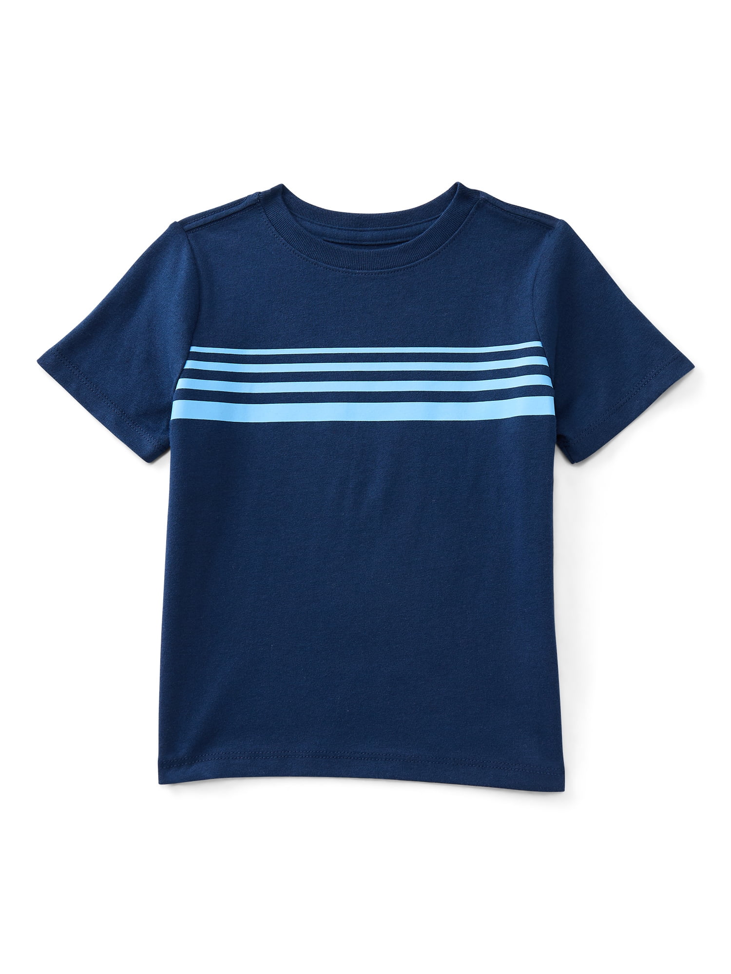 Wonder Nation Toddler Boys Short Sleeve Chest Stripe T-Shirt, Sizes 18M-5T