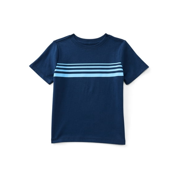Wonder Nation Toddler Boys Short Sleeve Chest Stripe T-Shirt, Sizes 18M-5T