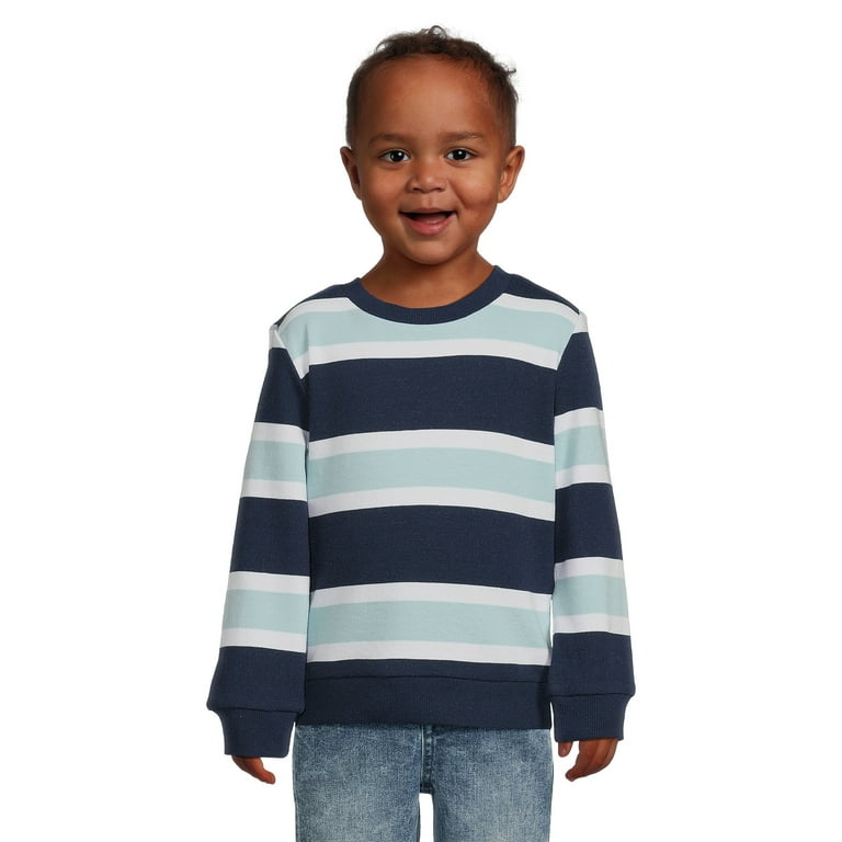 Wonder Nation Toddler Boy Striped Pullover Sweatshirt Sizes 12M 5T Walmart