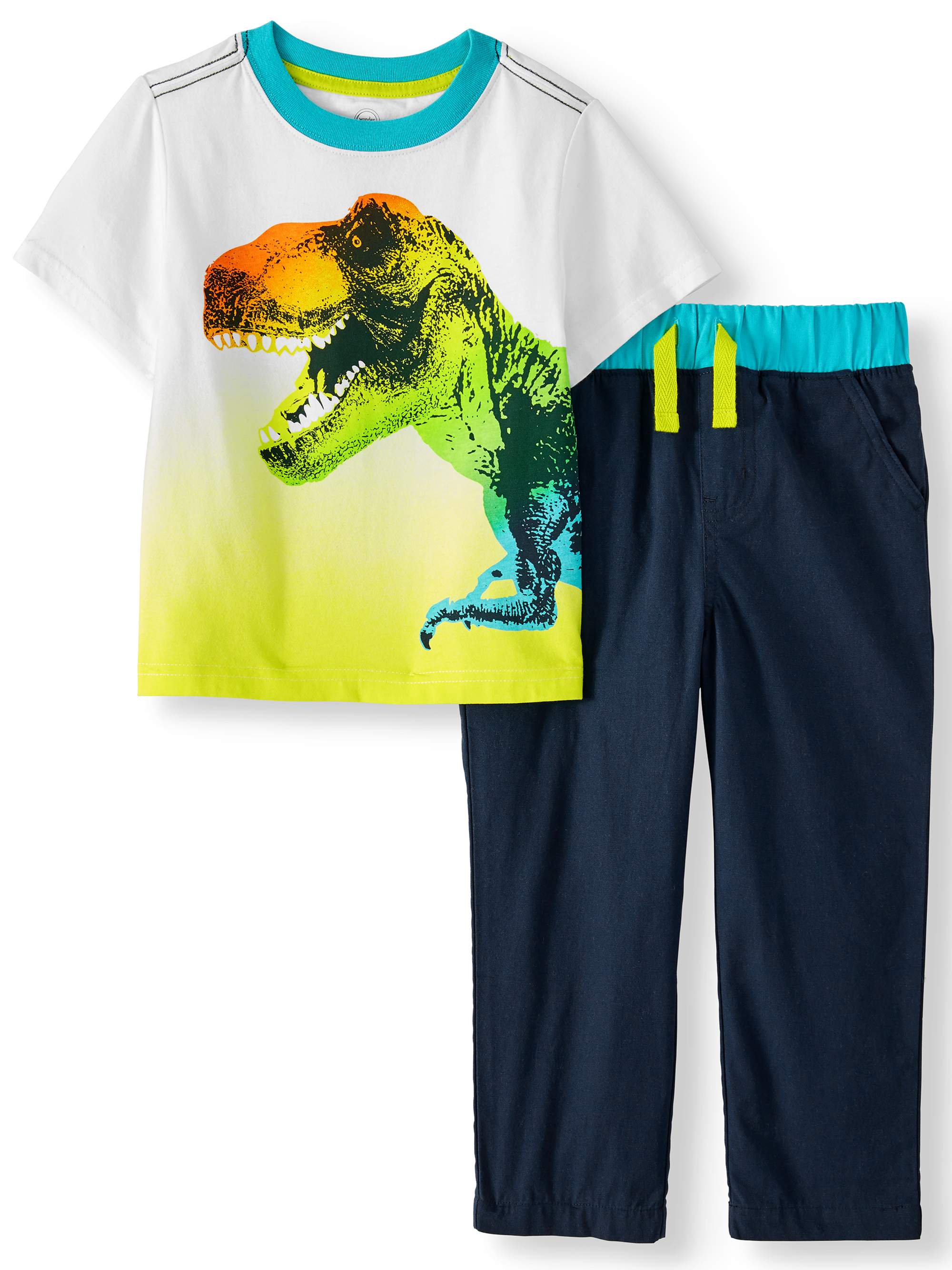 Wonder Nation Toddler Boy T-Shirt and Sweatpants Outfit Set, 2-Piece, Sizes 2T-5T - image 1 of 3