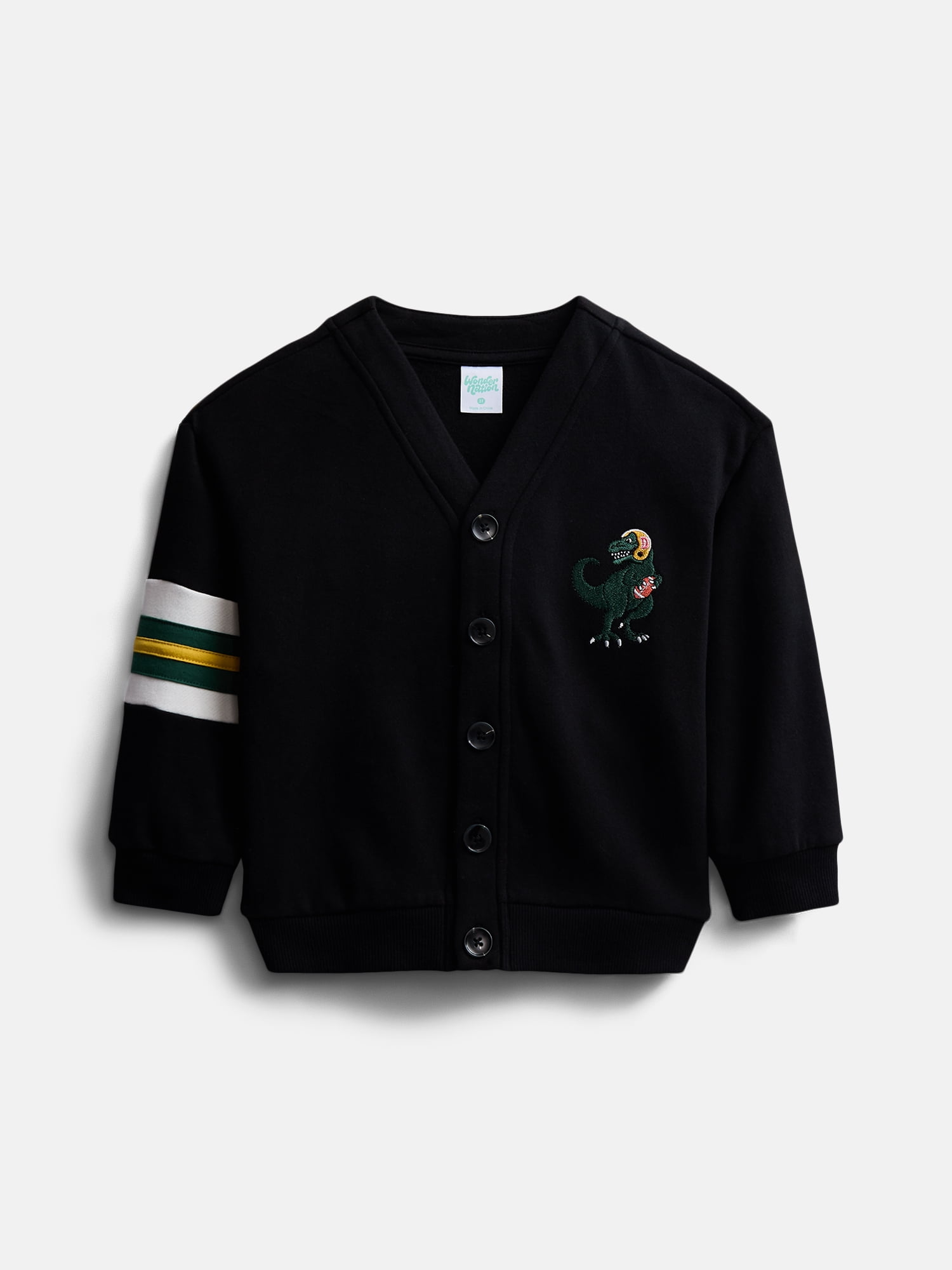 Wonder Nation Toddler Boys Button Down Varsity Cardigan, Sizes 12M-5T