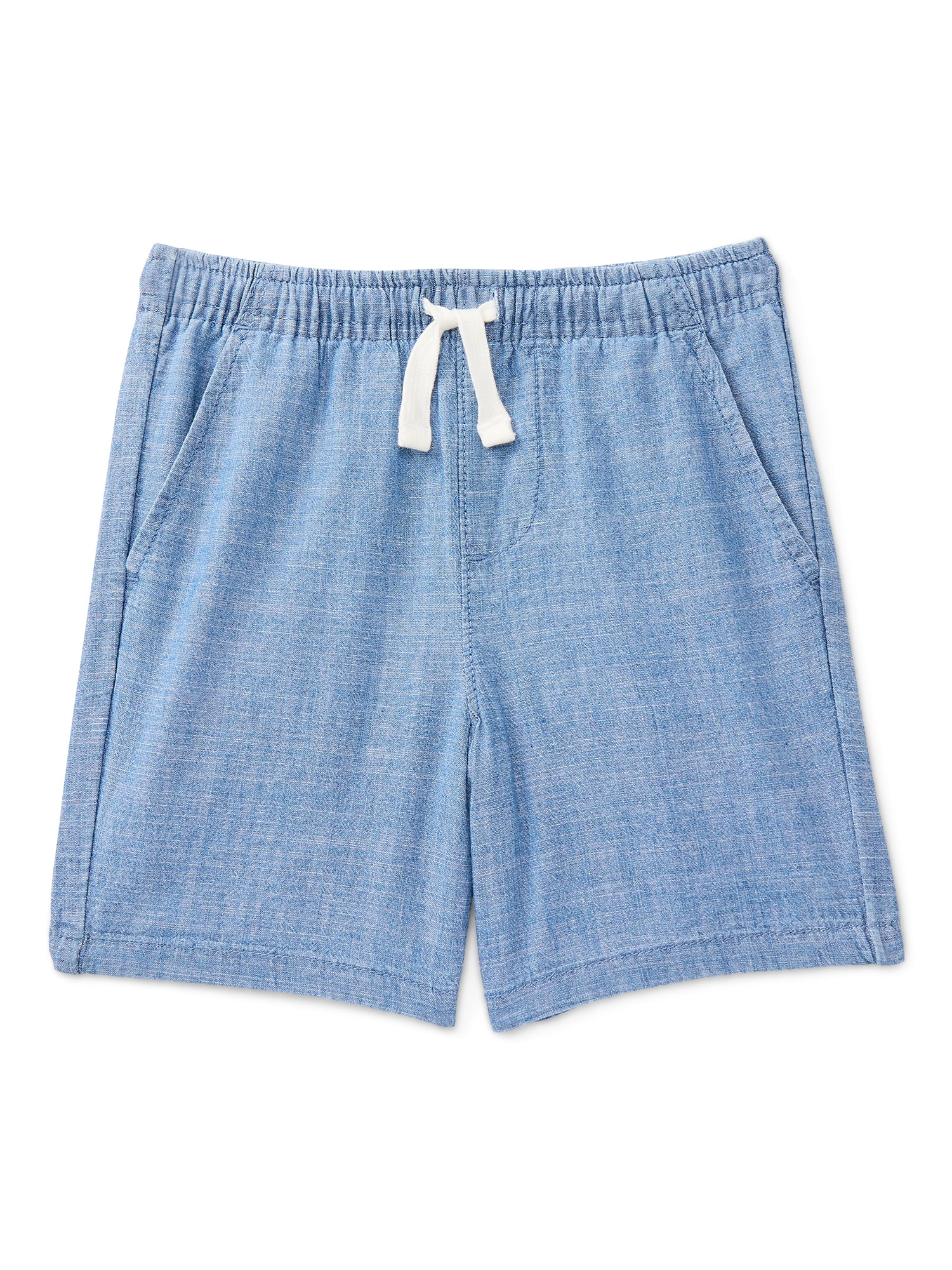 Wonder Nation Toddler Boys Cotton Chambray Twill Shorts, Sizes 18M-5T