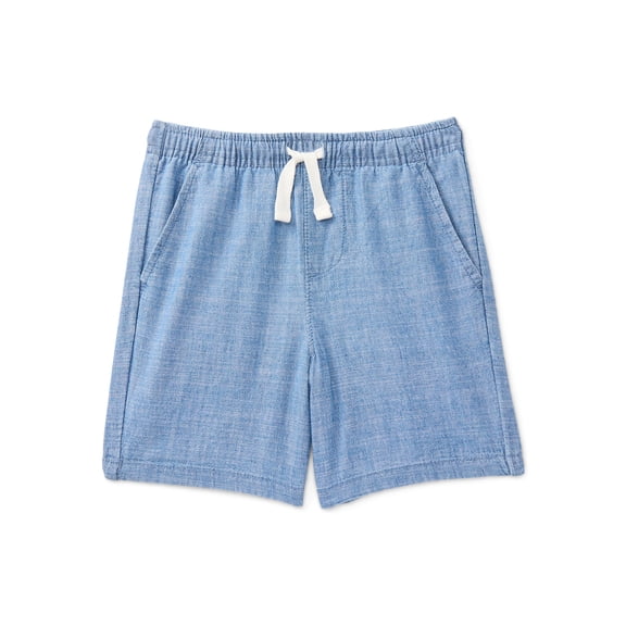 Wonder Nation Toddler Boys Cotton Chambray Twill Shorts, Sizes 18M-5T
