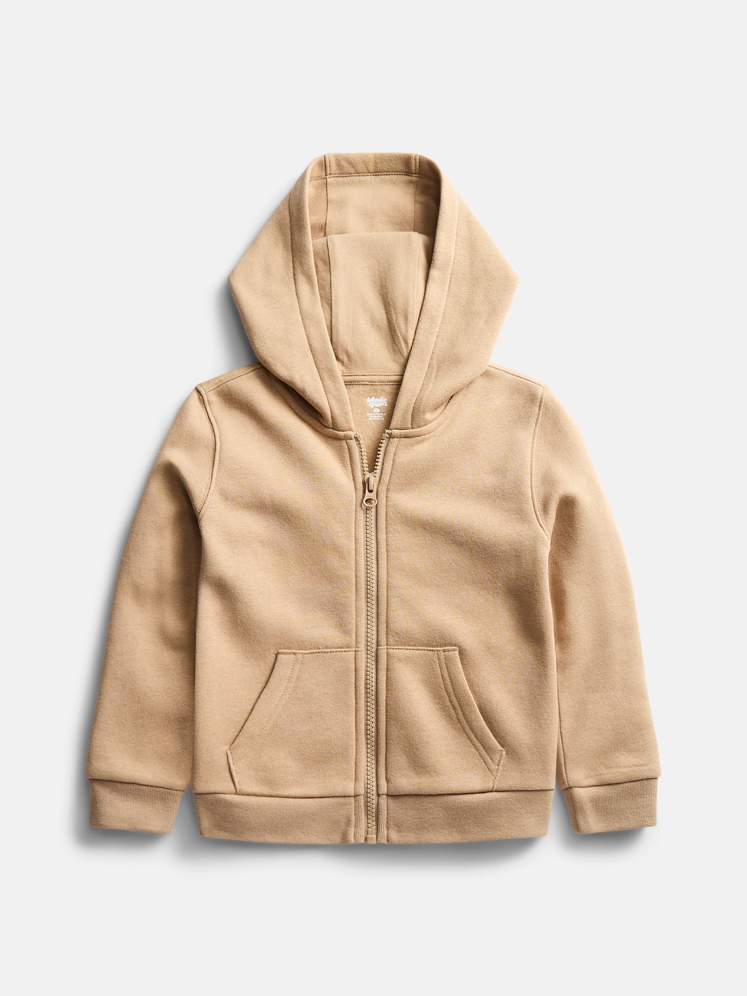 Wonder Nation Baby and Toddler Fleece Zip Up Hoodie, Sizes 0M-5T