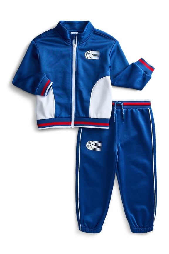 Toddler Boys Full Zip Track Jacket and Matching Jogger Pants, 2-Piece, Sizes 12M-5T