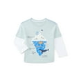 thumbnail image 1 of Wonder Nation Toddler Boys Cotton Twofer Graphic Tee with Long Sleeves, Sizes 12M-5T, 1 of 3