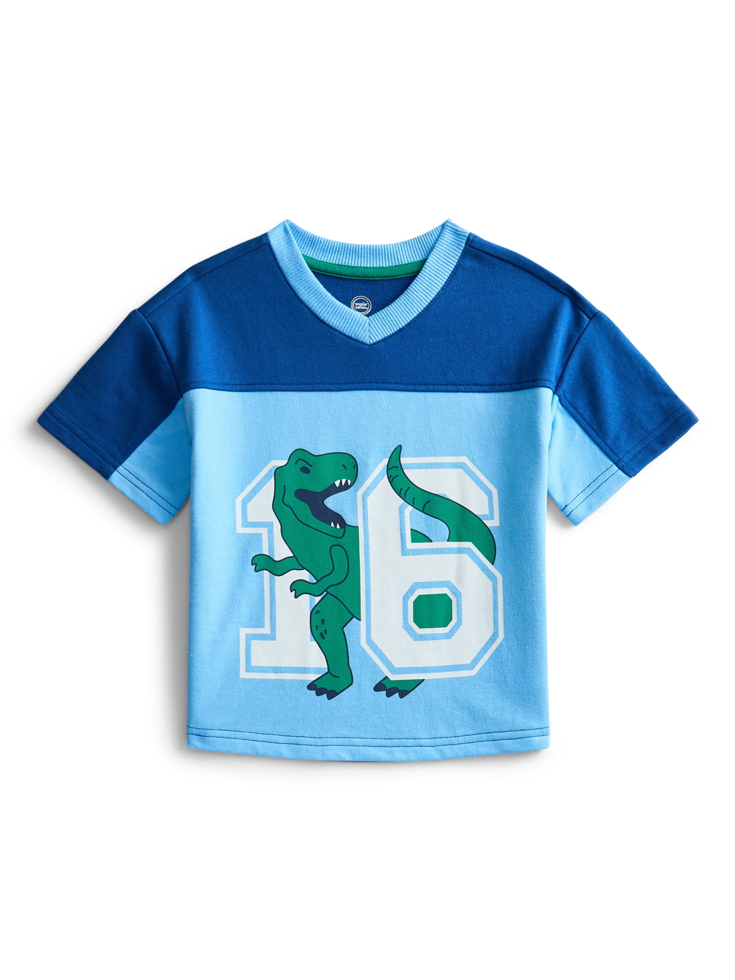 Wonder Nation Toddler Boys Short Sleeve Graphic Football Jersey Top, Sizes 12M-5T