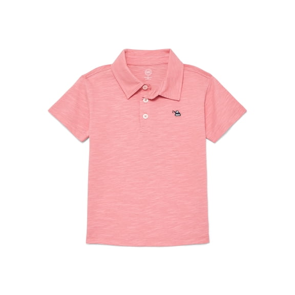 Wonder Nation Toddler Boys Cotton Polo Shirt with Short Sleeves, Sizes 12M-5T