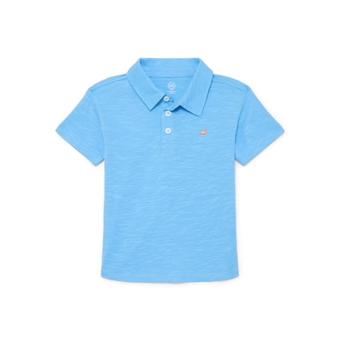 Wonder Nation Toddler Boys Cotton Polo Shirt with Short Sleeves, Sizes 12M-5T