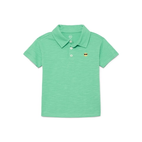 Toddler Boys Cotton Polo Shirt with Short Sleeves, Sizes 12M-5T