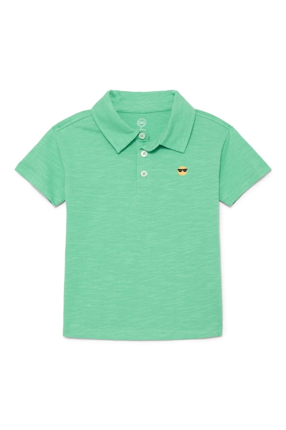 Toddler Boys Cotton Polo Shirt with Short Sleeves, Sizes 12M-5T