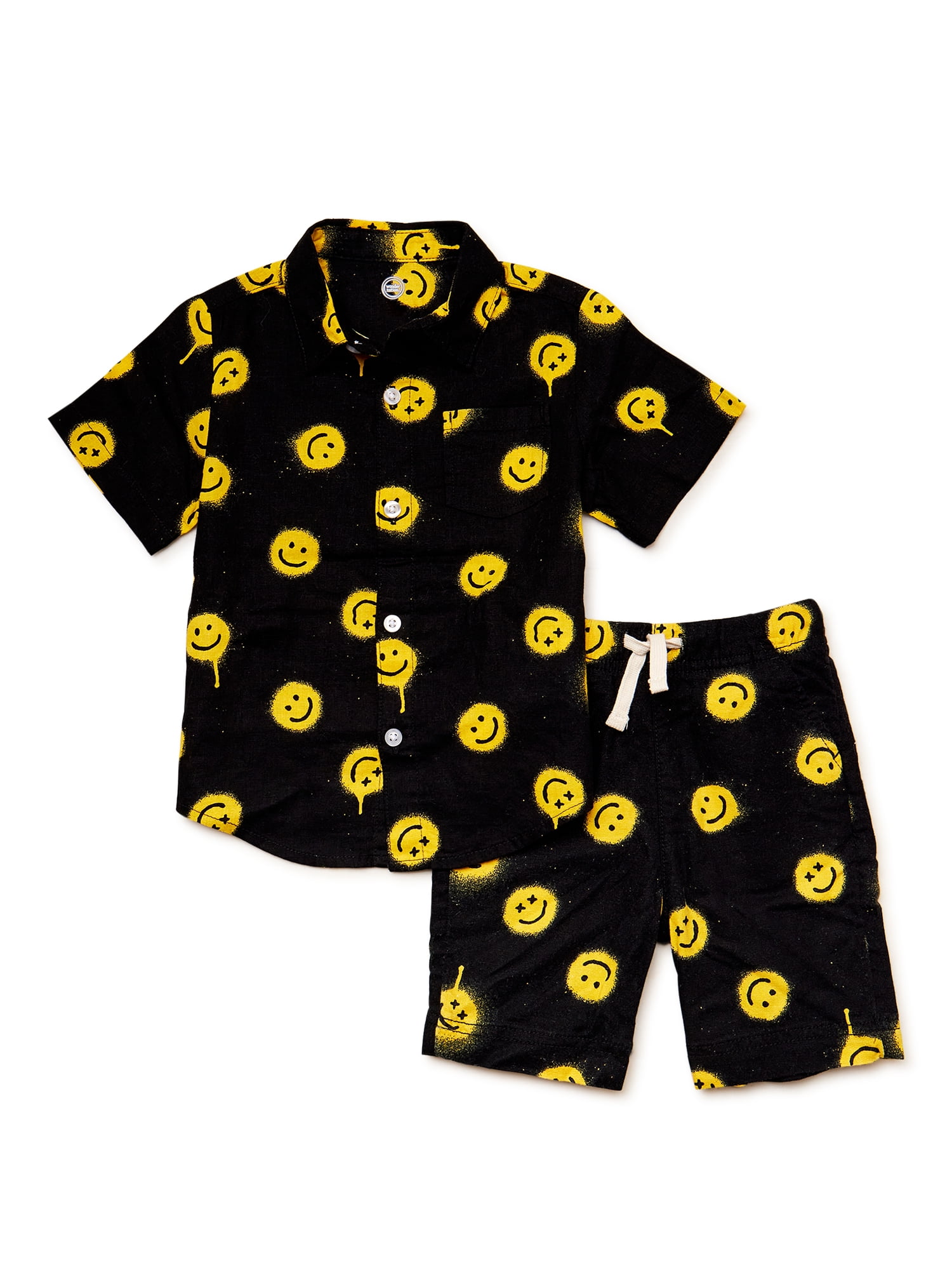 Wonder Nation Toddler Boy's Short Sleeve Set, 2 Piece, Sizes 12 Months ...