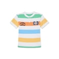 thumbnail image 1 of Wonder Nation Toddler Boy's Short Sleeve Striped Henley T-Shirt, Sizes 12M-5T, 1 of 5