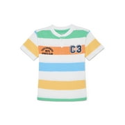 Toddler Boy's Short Sleeve Striped Henley T-Shirt, Sizes 12M-5T