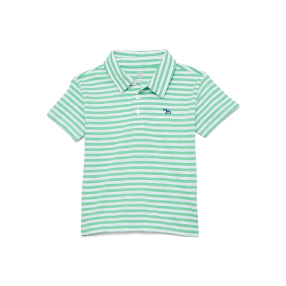 Wonder Nation Toddler Boys Striped Polo Shirt with Short Sleeves, Sizes 12M-5T
