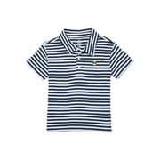 Toddler Boys Striped Polo Shirt with Short Sleeves, Sizes 12M-5T