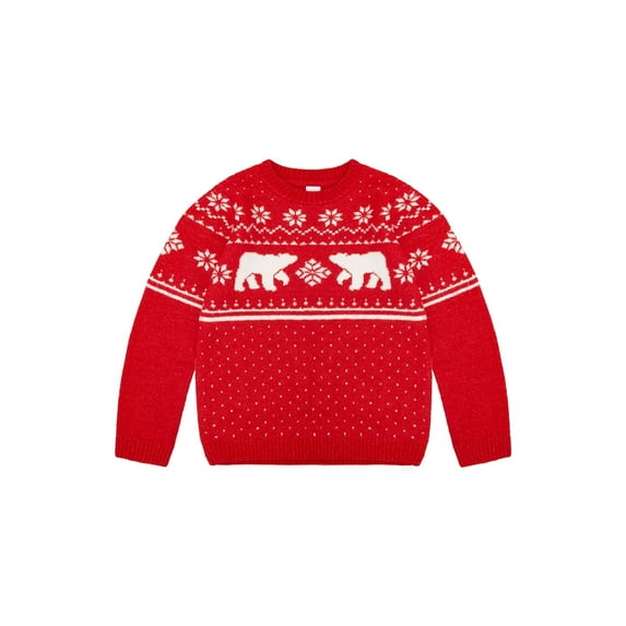 Wonder Nation Toddler Boys Holiday Fair Isle Sweater, Sizes 12M-5T