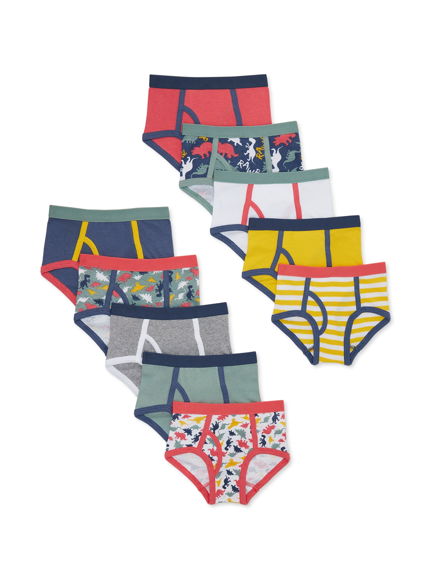 Wonder Nation Toddler Boys Brief Underwear, 10-Pack, Sizes 2T-4T