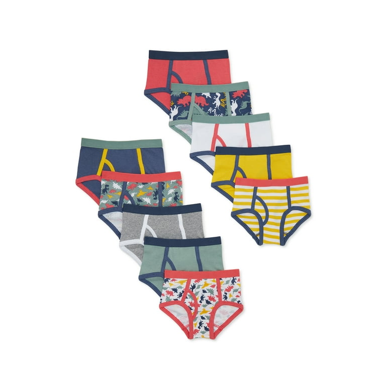 Wonder Nation Toddler Boys Brief Underwear, 10-Pack, Sizes 2T-4T
