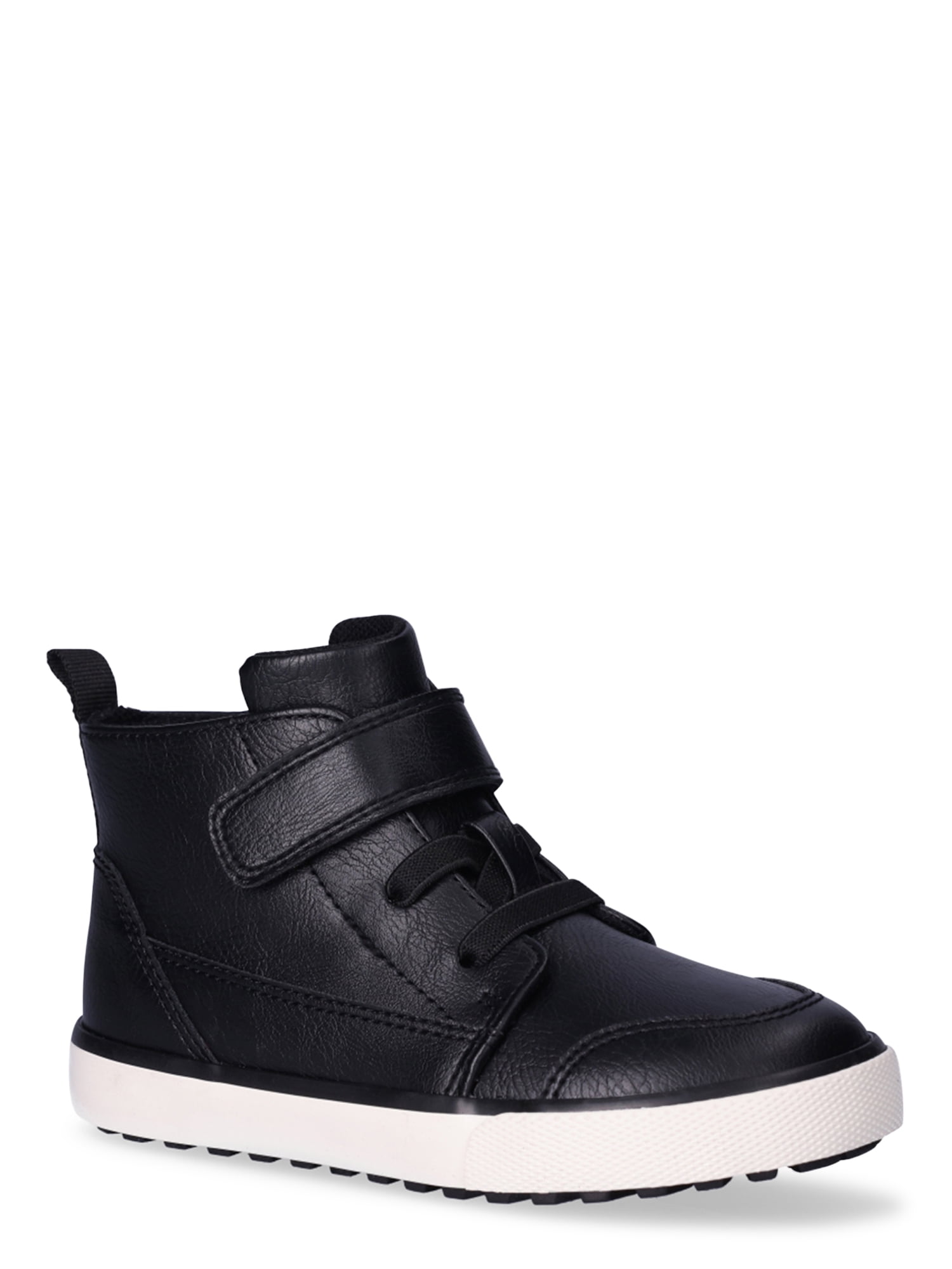 boys black high top shoes