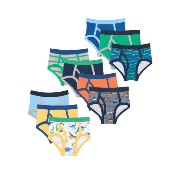 Wonder Nation Toddler Boys Cotton Brief Underwear, 10-Pack, Sizes 2T-5T