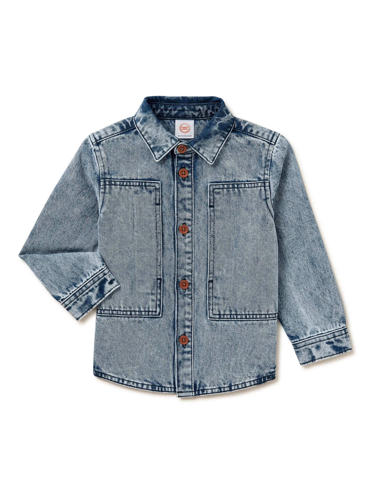 Wonder Nation Toddler Boys Denim Jacket, Sizes 12M-5T - Walmart.com