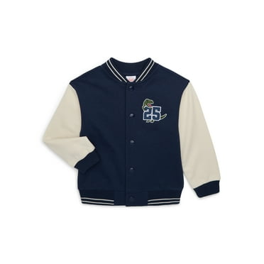 Wonder Nation Toddler Boys Dino Varsity Bomber Jacket, Sizes 12M-5T