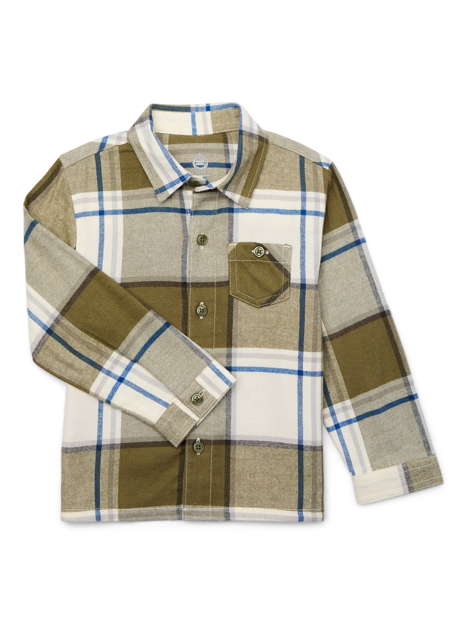 Wonder Nation Toddler Boys Flannel Shirt, Sizes 12M-5T - Walmart.com