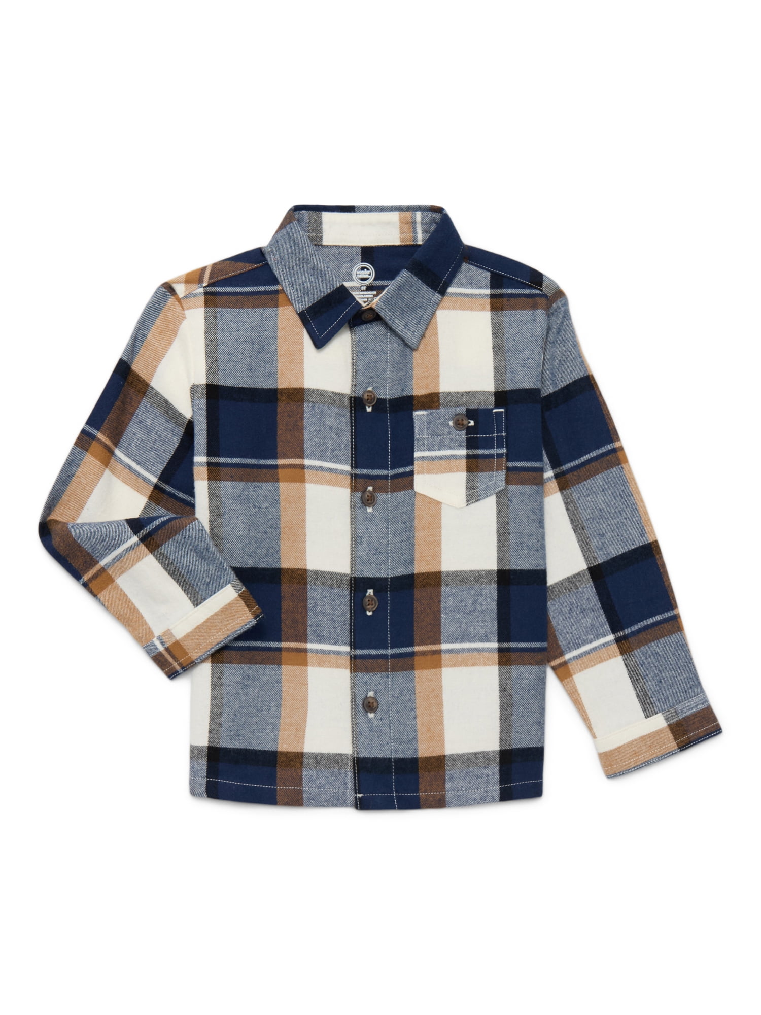 Wonder Nation Toddler Boys Flannel Shirt, Sizes 12M-5T