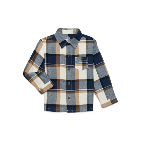 Wonder Nation Toddler Boys Flannel Shirt, Sizes 12M-5T