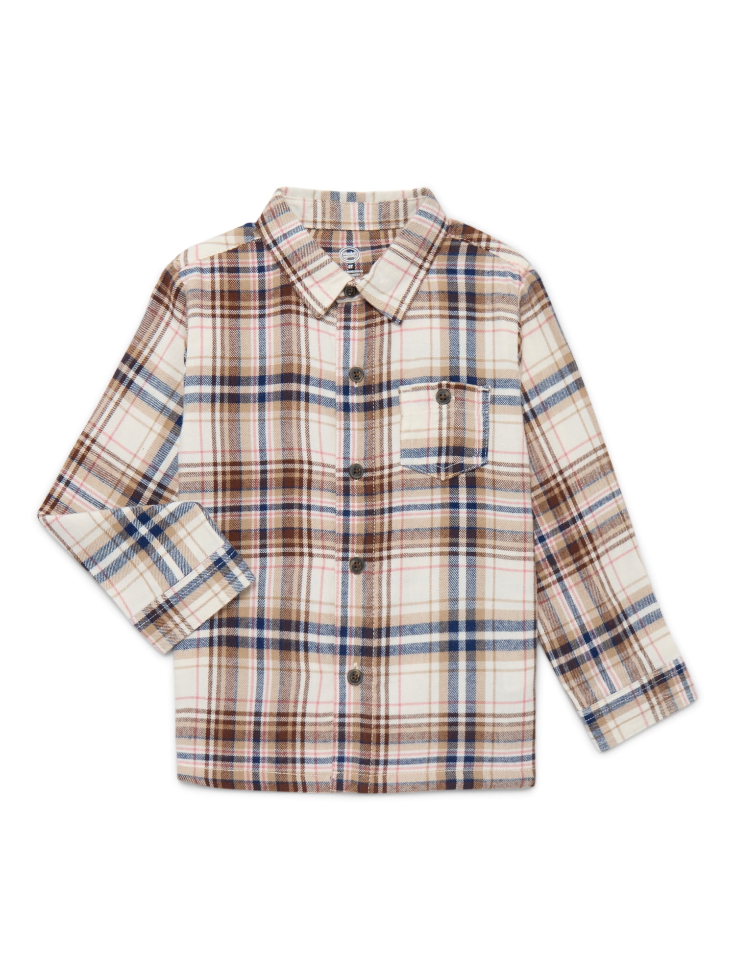 Wonder Nation Wonder Nation Toddler Boys Flannel Shirt, Sizes 12M-5T
