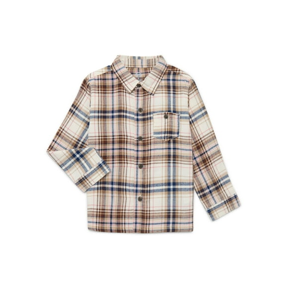Wonder Nation Toddler Boys Flannel Shirt, Sizes 12M-5T