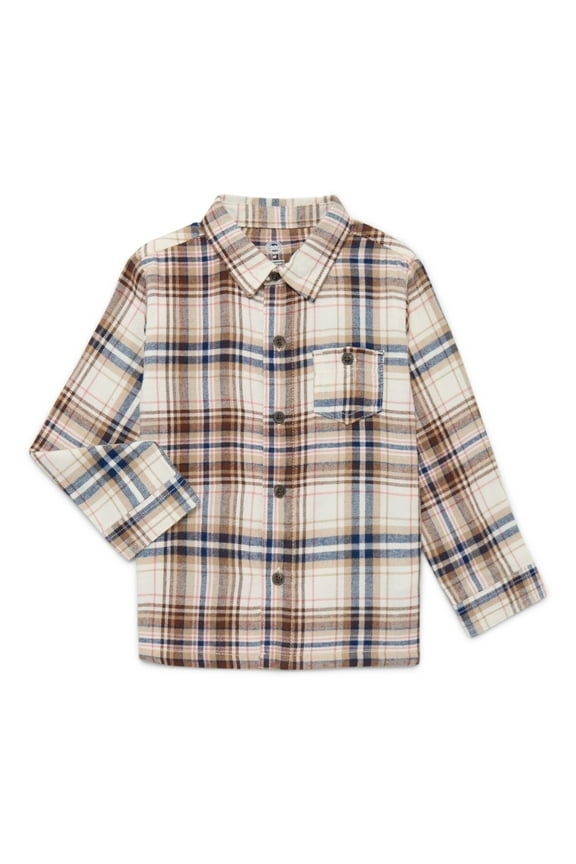 Toddler Boys Flannel Shirt, Sizes 12M-5T