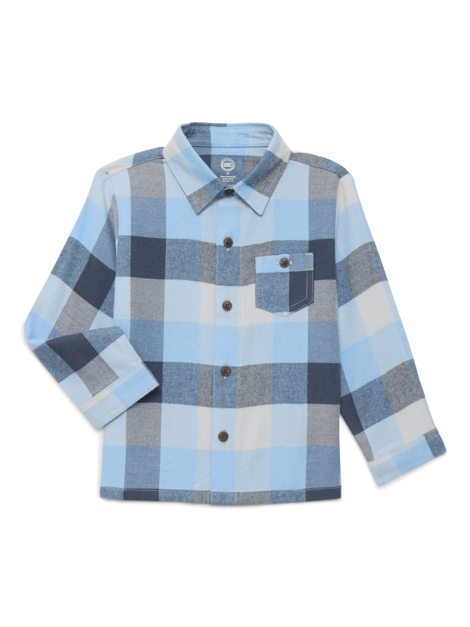 Wonder Nation Toddler Boys Flannel Shirt, Sizes 12M-5T