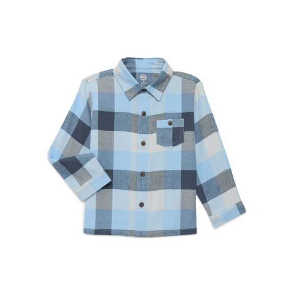 Wonder Nation Toddler Boy's Flannel Shirt, Sizes 12M-5T