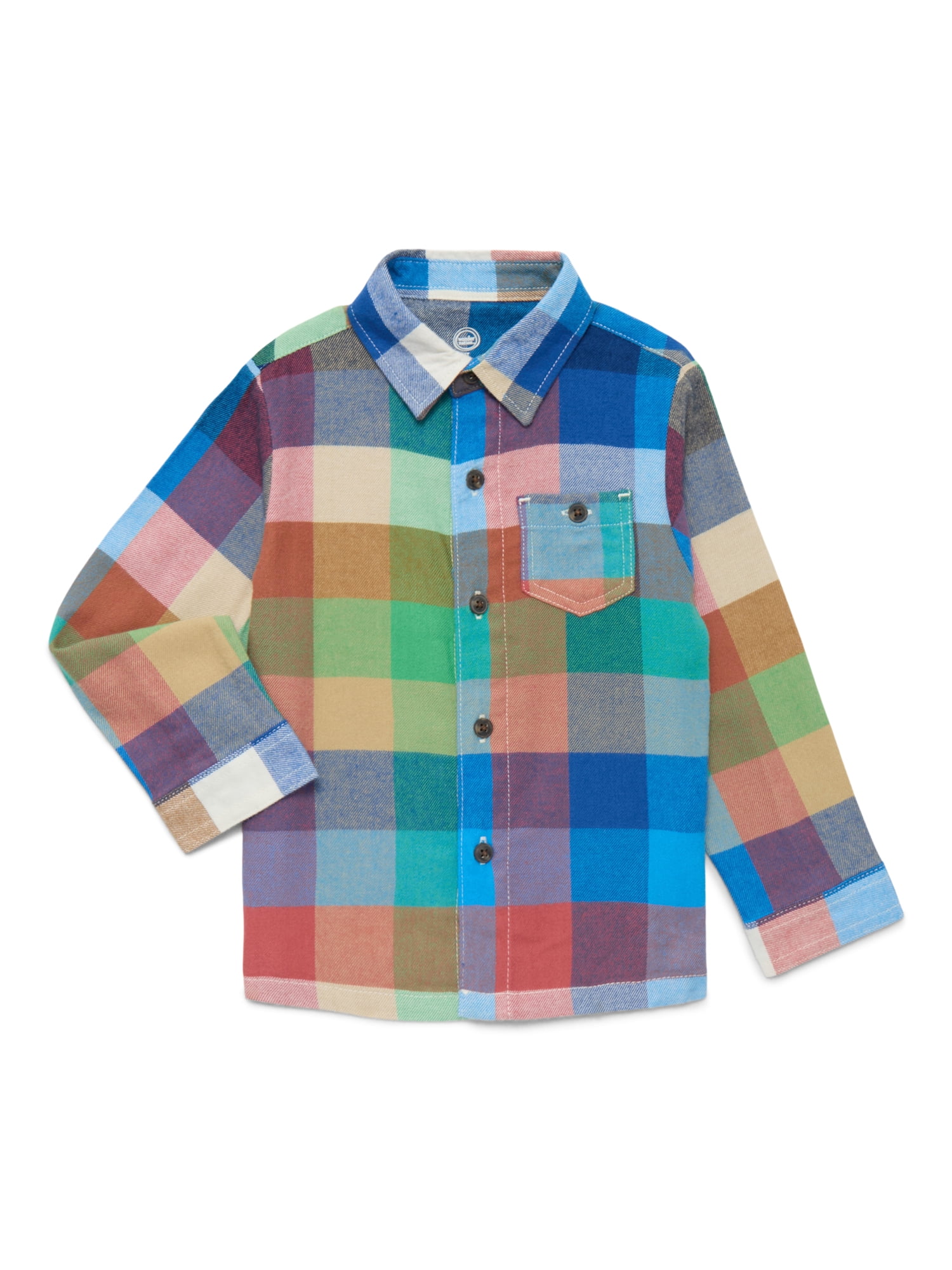 Wonder Nation Toddler Boy's Flannel Shirt, Sizes 12M-5T