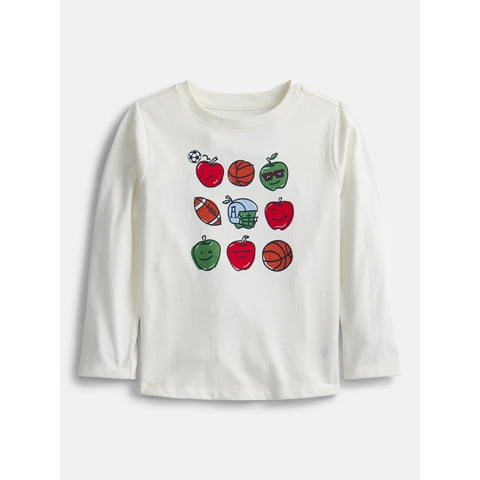 Wonder Nation Toddler Boys' Graphic Tee with Long Sleeves, Sizes 18M-5T