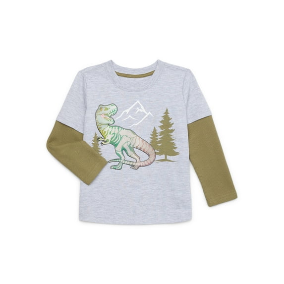 Wonder Nation Toddler Boys Graphic Top with Long Sleeves, Sizes 12M-5T