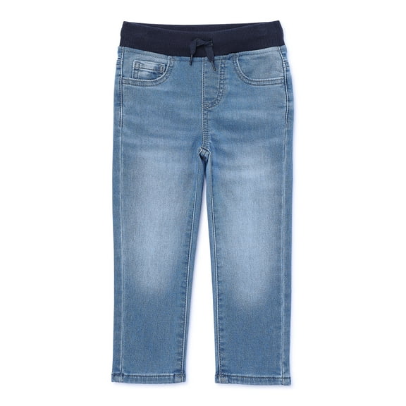 Wonder Nation Toddler Boy's Knit Denim Jeans, Sizes 12M-5T