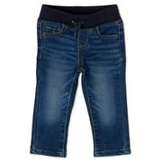 WONDER NATION Toddler Boy's Knit Denim Jeans, Sizes 12M-5T