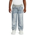 thumbnail image 1 of Wonder Nation Toddler Boy's Knit Denim Jeans, Sizes 12M-5T, 1 of 5