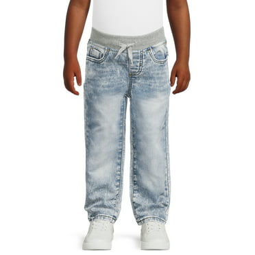Wonder Nation Boys Slim Knit Denim Jeans, Sizes 4-18 & Husky - Walmart.com