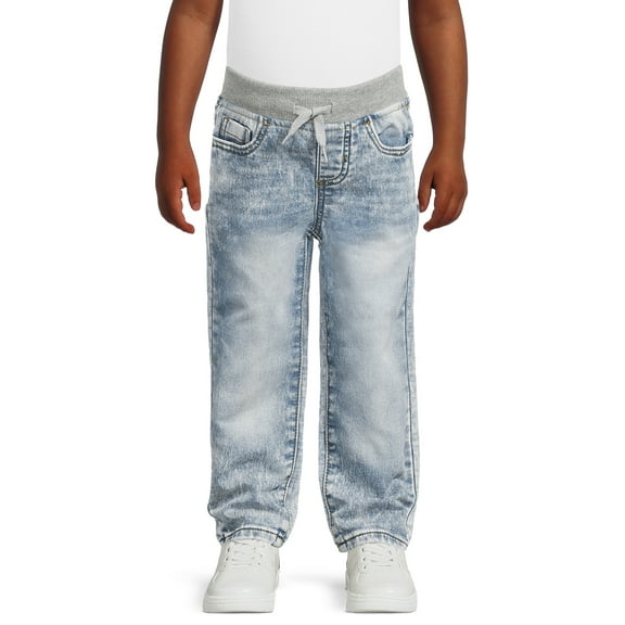 Wonder Nation Toddler Boy's Knit Denim Jeans, Sizes 12M-5T