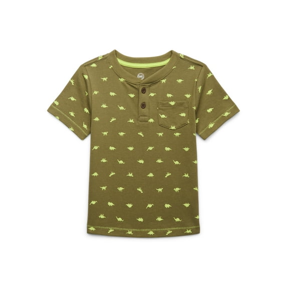 Wonder Nation Toddler Boys Printed Henley, Sizes 12M-5T