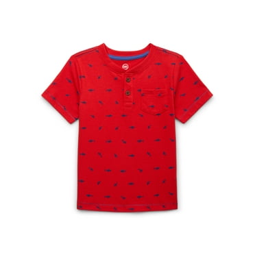 Wonder Nation Toddler Boys Printed Henley, Sizes 12M-5T