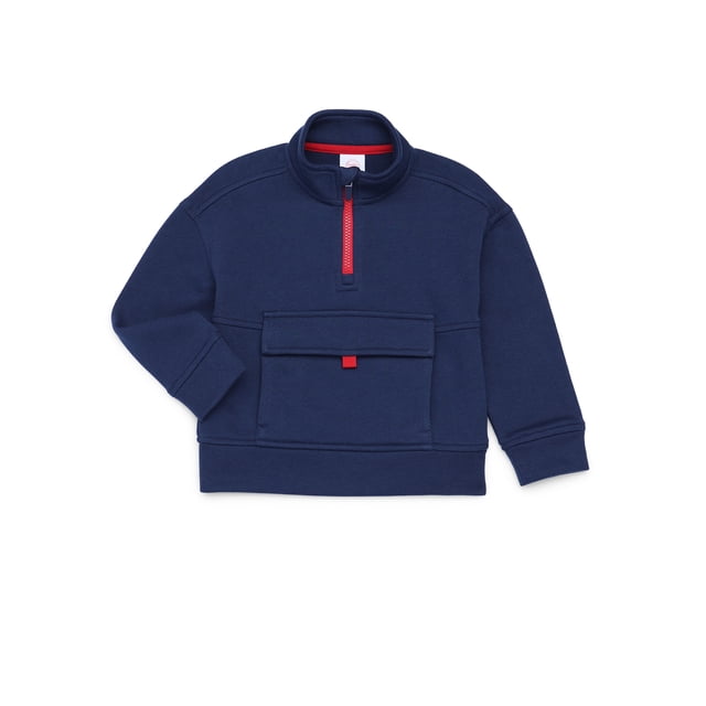 Wonder Nation Toddler Boys Quarter Zip Pullover, Sizes 12M-5T
