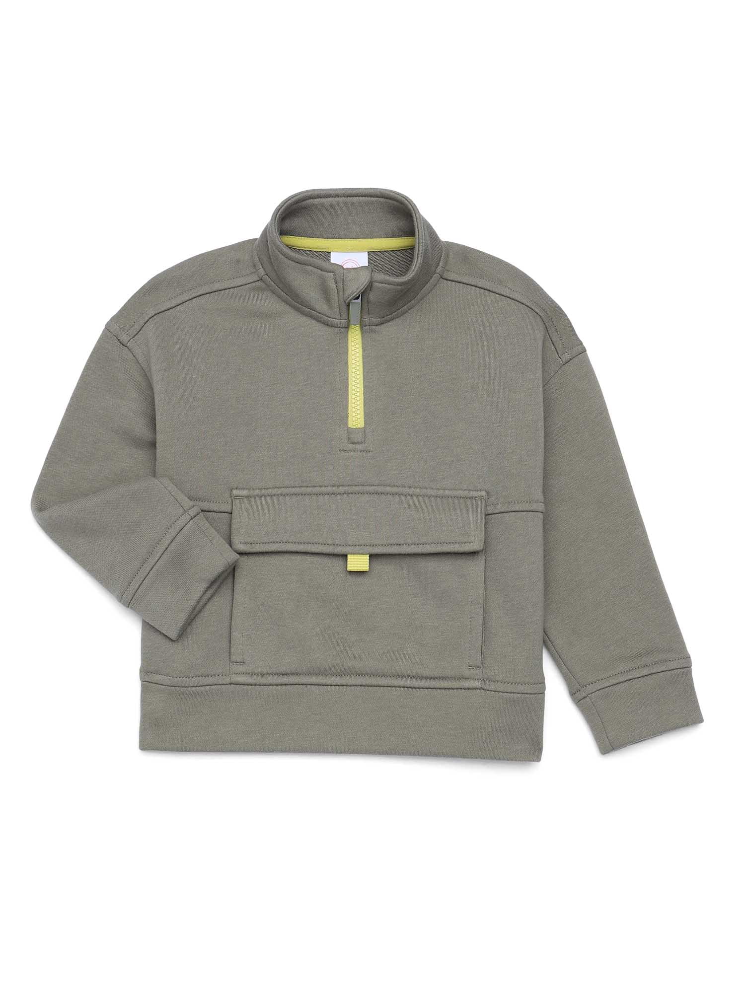 Wonder Nation Toddler Boys Quarter Zip Pullover, Sizes 12M-5T