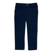Wonder Nation Toddler Boys School Uniform Flat Front Pants, Sizes 2T-5T