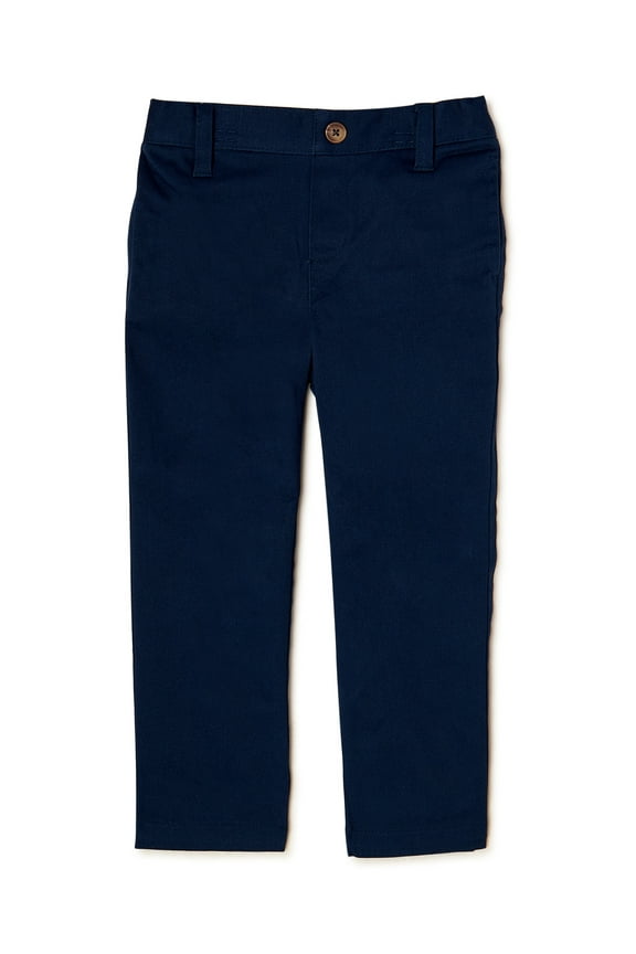 Toddler Boys School Uniform Flat Front Pants, Sizes 2T-5T