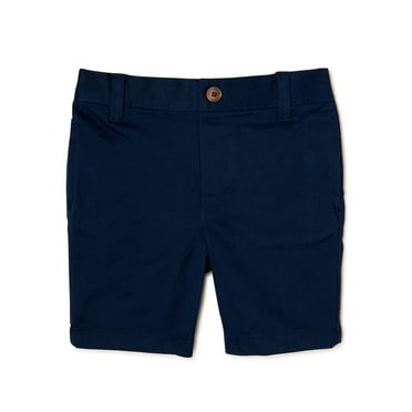 Wonder Nation Toddler Boys School Uniform Flat Front Shorts, Sizes 2T-5T